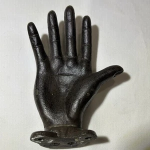 Antique Cast Iron Open Hand Rustic Decorative Art  / Coat Hanger - Picture 1 of 6