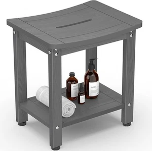 Y&M Shower Benches for Inside to Sit On, HDPE Indoor Dark Grey - Picture 1 of 6