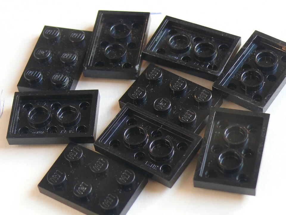 Lego 9 black plates set 3932 60035 75002 ref 3021 - Photo 1/1