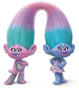 Trolls Satin & Chenille Iron On Transfer-T-Shirt + Light & Dark Color Fabrics #6 - Picture 1 of 4