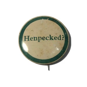 Ford Vintage National Car Rental Advertising PinBack Badge Henpecked Green White - Picture 1 of 7
