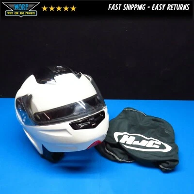 CASCO DE MOTO HJC SY MAX CON CARA ABATIBLE BLANCO PEQUEÑO Foto 1 de 4