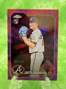 AJ Smith-Shawver /299 2024 Topps Chrome Magenta Purple Lava Lamp #USC87 Rookie - Bild 1 von 11