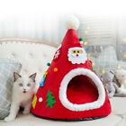 Soft Christmas Cat Cave Cushion Christmas Cat Sleeping Beds  Winter