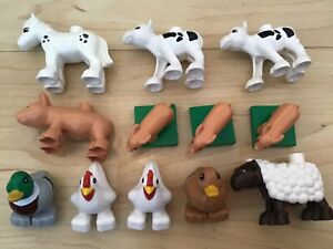 LEGO DUPLO 12 FARM ANIMALS HORSE PONY COW SHEEP PIG CHICKEN DUCK BIRD FIGURE