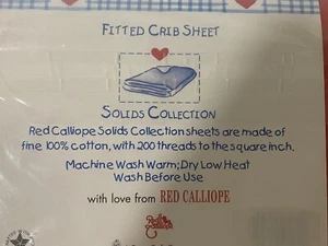 New Red Calliope Solid red Standard Fitted Cotton Crib Sheet Little Bedding - Picture 1 of 4