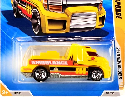 2010 1:64 Hot Wheels New Models 18/44 Rapid Response Yellow 018/240 - Image 1 of 4