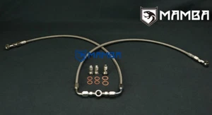 MAMBA PTFE Turbo Oil Feed Line BMW N63 X5 X6 550i 650i 4.4L V8 MGT2256S 793647-1 - Picture 1 of 2