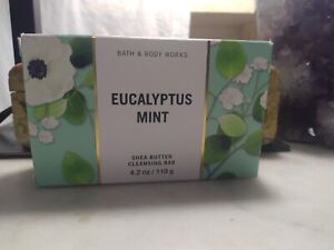 Bath & Body Works Eucalyptus mint Shea Butter Cleansing Bar Soap 4.2 oz