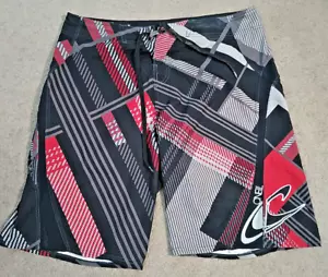 Pantalones cortos de natación O'Neill Lopez Freak para hombre talla 36 negro rojo gris - Imagen 1 de 11