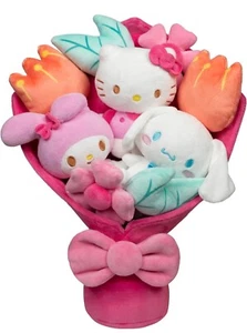 NEW Hello Kitty And Friends Valentines Plush Bouquet 3 Removable Characters 2025 - Picture 1 of 6