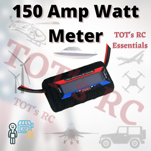 150AMP WATT METER for RC Hobby or Solar - 12 AWG WIRE WIND GENERATOR DC INLINE