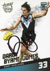 Signed 2017 Port Adelaide Power AFL Select Certified Card - Darcy Byrne-Jones - Picture 1 of 3