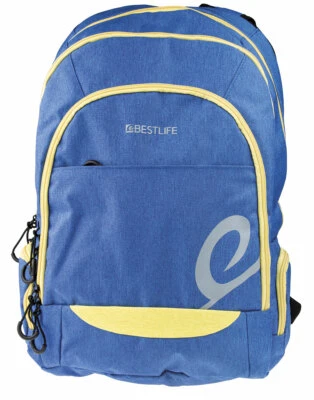 BestLife Rucksack für Laptop bis zu 15,6 Zoll stoßfest blau / gelb / schwarz - Bild 1 von 4