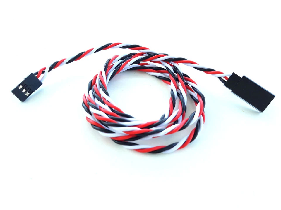 Servoverlängerungskabel 90 cm verdrillt JR Stecker Goldkontakt Uni Kabel Servo - Bild 1 von 1