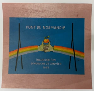 RAYMOND SAVIGNAC 1995 PONT DE NORMANDIE AFFICHE ORIGINALE - Picture 1 of 4