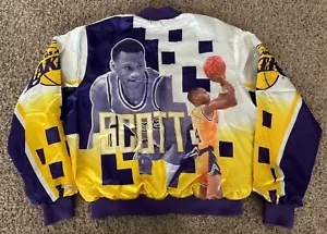 Giacca Animazione Vintage Byron Scott Linea Gesso Taglia Large Los Angeles Lakers - Foto 1 di 15