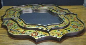 Novica Collection Wandspiegel mit verziertem Blumenmuster umgekehrt bemalt - Bild 1 von 10