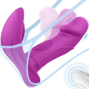 3in1-Telescopic-Thrusting-Wiggling-Anal-Massage-Vibrator-Women-Use-Lubricants US - Picture 1 of 44