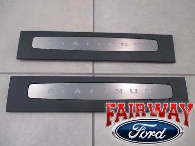 17 thru 22 Super Duty Illuminated PLATINUM Door Sill Plate Set CREW CAB ONLY - Image 1 of 4