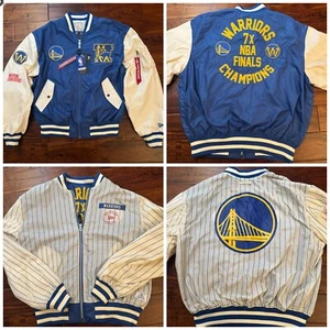 Chaqueta de bombardero reversible New Era x Alpha Industries Golden State Warriors talla XL - Imagen 1 de 12