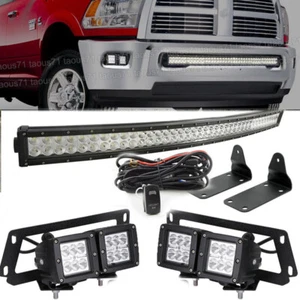 For 2010-2019 Ram 2500/3500 Bumper 42" 240W LED Light Bar + Fog Light Mount Kit - Picture 1 of 5
