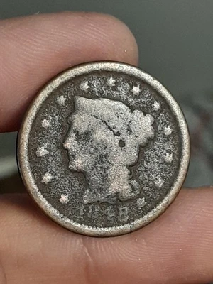 1848 Braided Hair Large Cent - Image 1 of 4