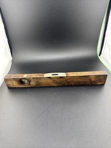 ANTIQUE VINTAGE 12" WOODEN LEVEL - WORKS GREAT 📦 - Picture 1 of 6
