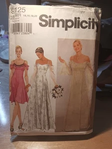 Simplicity Dress Pattern 9125 Size RR 14 To 20 Wedding Bridesmaids - Picture 1 of 2