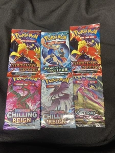 Pokemon Destined Rivals Booster 6 Pack Random Lot - Random Art - SEALED - Bild 1 von 1