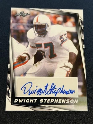 Dwight Stephenson HOF 2024 Leaf Authentic Autograph Auto Card BA-DS1 - Image 1 of 2