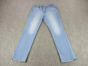 Pantalones de mezclilla Levis Premium años 70 ajustados altos rectos para mujer 31 azules elásticos - Imagen 1 de 19