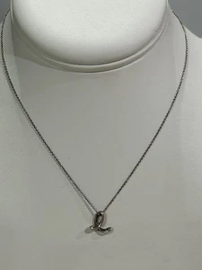 Tiffany & Co. Elsa Peretti "E" Alphabet Anhänger + Kette | Sterling S (NJL028813) - Bild 1 von 8