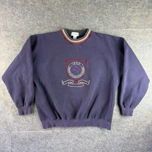 RARE Vintage IZOD International Crewneck Sweatshirt Mens L 1993 Embroidered Blue - Picture 1 of 13