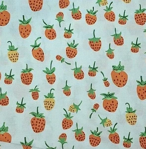 Heather Ross Studio Edit Quilt Fabric - White Strawberries - #37024D - 1/2 Yd - Picture 1 of 1