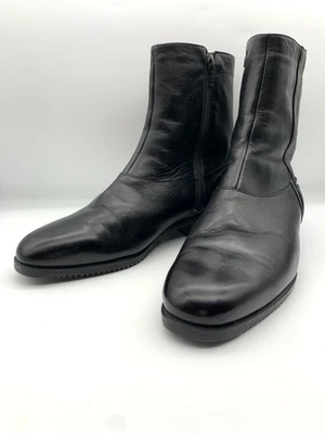 Bally Continental Black Leather Fleece Lined Boots Size 8.5 E Switzerland UK 6.5 - image 1 of 4