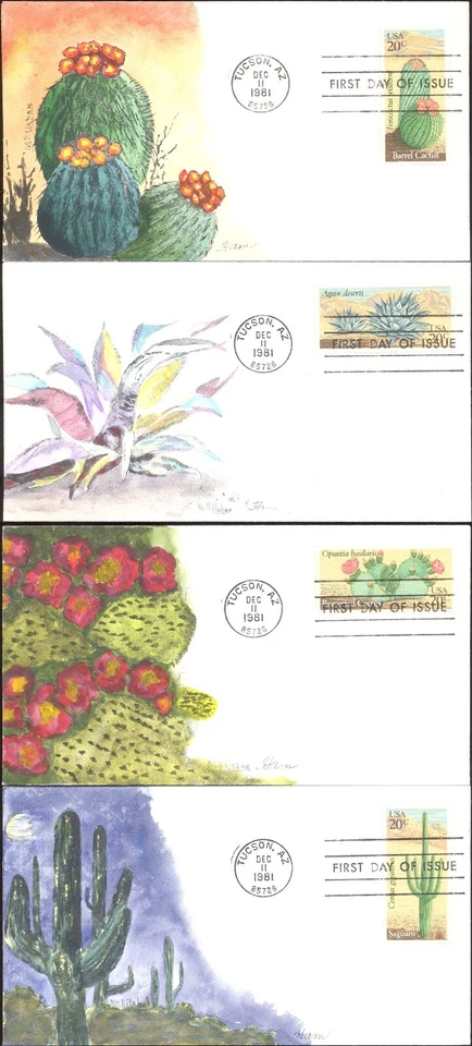 #1942-45 Desert Plants Ham FDC Set (03719811942-45002) - Image 1 of 1