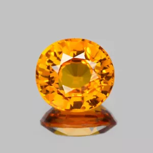 Colección de piedras preciosas sueltas de zafiro amarillo natural brillante de 1,80 quilates con forma ovalada - Imagen 1 de 2