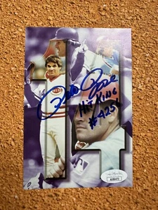 Pete Rose firmato Ballpark Cafe Jsa Auto 4x6 Reds Hit King - Foto 1 di 3
