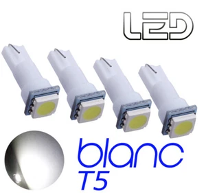 4 ampoules LED T5 w1.2w Blanc Lampe lecture tableau de bord miroirs éclairage - Bild 1 von 1