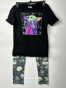 Star Wars pajamas Set, T-shirt Pants Boys (light Bleach Stain) Size Large BX12 - Picture 1 of 10