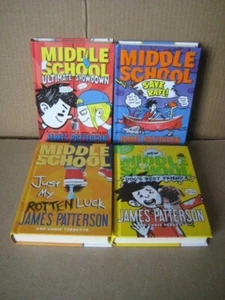 Middle School Set by James Patterson ~ 4 Hardcover Books ( sequence 5 - 8) - Picture 1 of 12