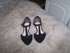 Black New Look faux suede flat shoes size 5