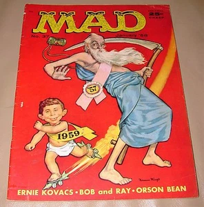 MAD MAGAZINE - JANUARY 1958, ISSUE NO. 37 ERNIE KOVACS - BOB AND RAY- ORSON BEAN - Picture 1 of 3