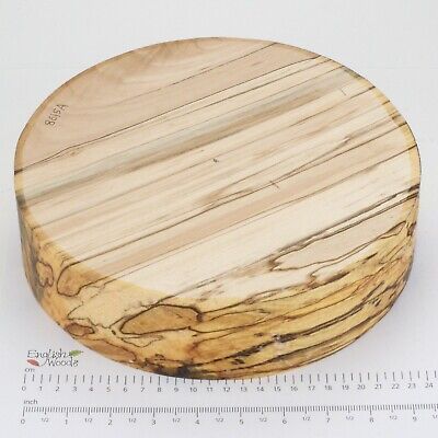 English Spalted Beech Woodturning Or Wood Carving Bowl Blank. 255 X 64mm.  8615A • 3.53€