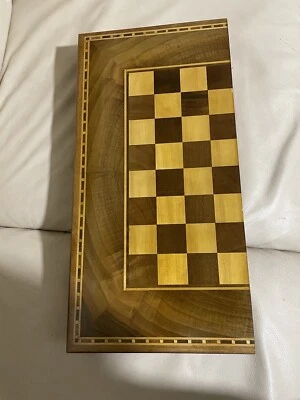 Rare Vintage Handmade Charming French 'rustic' backgammon game Early 1900's - Image 1 of 4