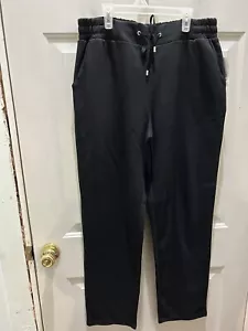 New!TimeAndTru Black Drawstring Relaxed Fit Straight Leg Pant.Size M(8-10).Cute! - Picture 1 of 3