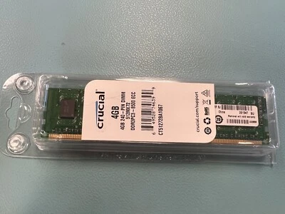 Crucial CT51272BA1067 4GB DIMM DDR3 PC3-8500 1066 MHz - Image 1 of 3