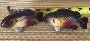 Pair of Rainbow  / Brown Trout Fish Salt & Pepper Shakers Pots 3 1/2 “ - Picture 1 of 7