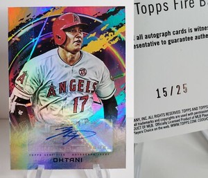 🔥 2020 MLB Topps Fire "SHOHEI OHTANI" /25 Magenta AUTOGRAPH FA-SO Angels! MVP🔥